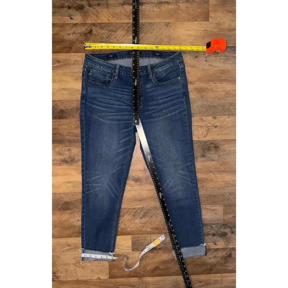 Vigoss women’s Marley skinny cropped mid rise blue jeans